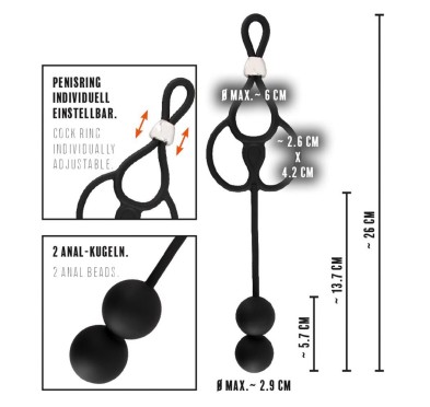 REBEL Triple Ball/Cock Ring wi